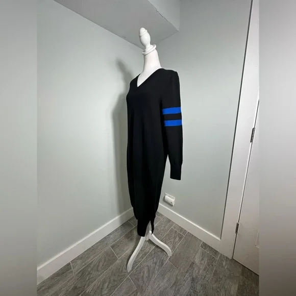 T Alexander Wang Merino Wool V Neck  Designer Black Sweater Dress Size Small - Picture 5 of 16